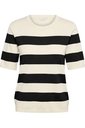 Kaffe Kalizza Striped Knit Cream