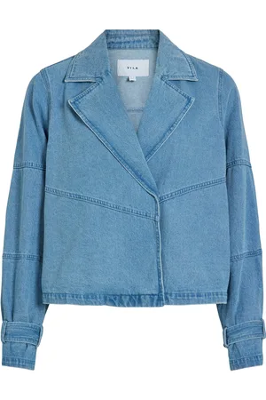 VILA Vivikea Denim Trenchcoat Jacket Blue