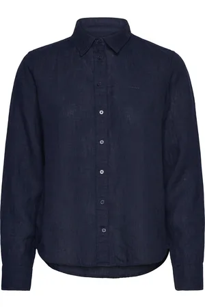 GANT Reg Linen Shirt Navy