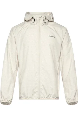 Calvin Klein Printed Windbreaker Beige