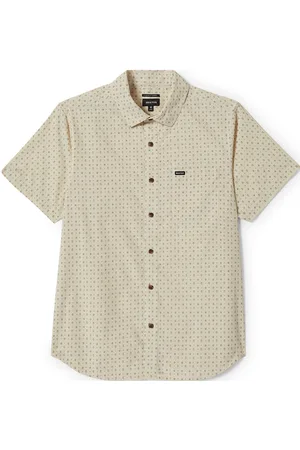 Brixton Charter Print S/S Wvn Cream