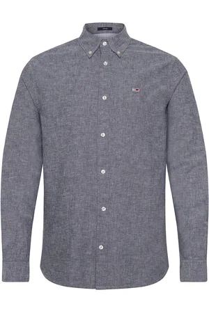 Tommy Hilfiger Tjm Reg Linen Blend Ls Shirt Ext Navy