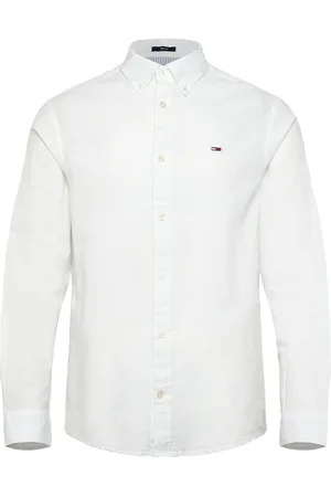 Tommy Hilfiger Tjm Reg Linen Blend Ls Shirt Ext White