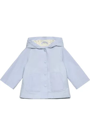 MANGO Raincoat Hooded Jacket Blue
