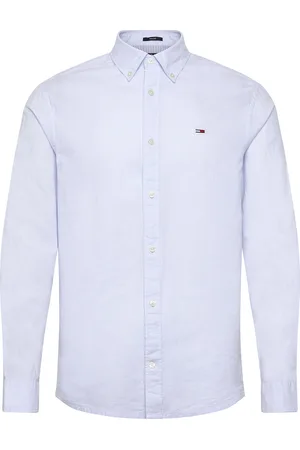 Tommy Hilfiger Tjm Reg Linen Blend Ls Shirt Ext Blue