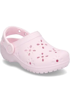 Crocs Classic Floral Cut Out Clog K Pink
