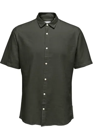 Only & Sons Onscaiden Life Ss Solid Linen Shirt Noos Khaki