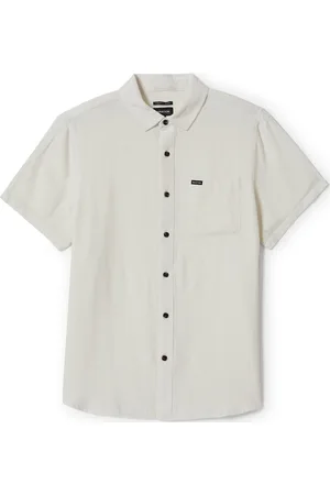 Brixton Charter Org Cttn S/S Wvn Cream