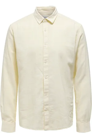 Only & Sons Onscaiden Life Ls Solid Linen Shirt Noos White