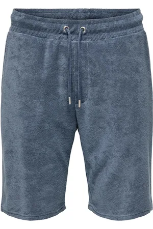 Only & Sons Onshellas Reg Frotte Shorts Blue