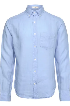 GANT Reg Gmnt Dyed Linen Shirt Blue
