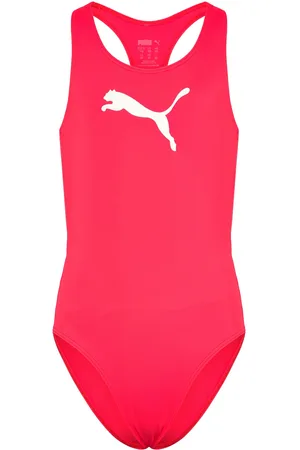 PUMA Girls Racerback Swimsuit 1P Red