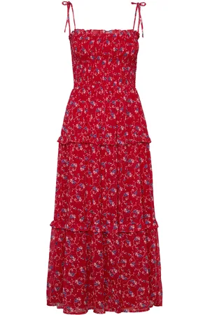 Tommy Hilfiger Tjw Aop Chiffon Maxi Dress Ext Red