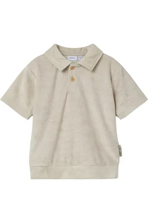 NAME IT Nmmfrede Nreg Terry Ss Polo Box Beige