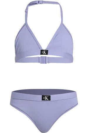 Calvin Klein Triangle Bikini Set Purple