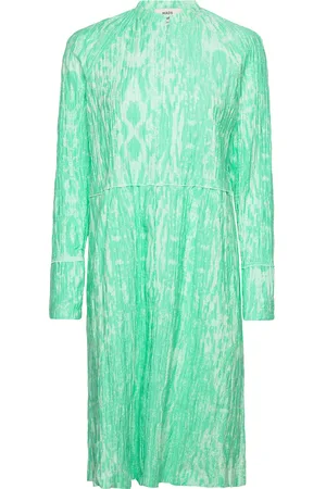 Mads Norgaard Chakra Dupina Dress Aop Green