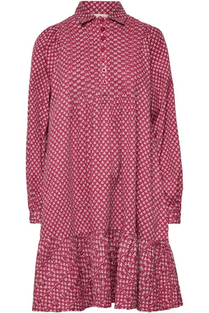 by Ti Mo Structured Cotton Shift Dress Patterned