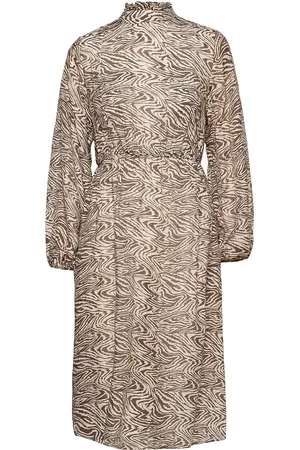 SELECTED Slfmingi Ls Midi Dress Ex Beige