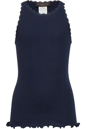 Rosemunde Organic Top Regular Ss W/ Lace Blue