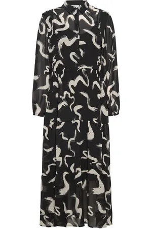 MSCH Mschkelsey Rikkelie Maxi Dress Aop Black