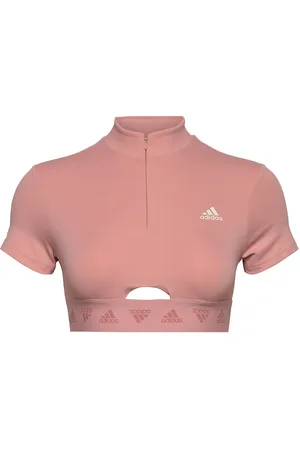 adidas Hyperglam Crop Zip Tee W Pink
