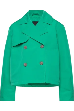 LMTD Nlfmata Short Trenchcoat Green