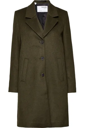 SELECTED Slfmette Wool Coat B Khaki