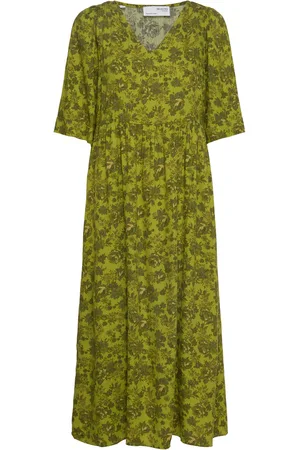 SELECTED Slfheidi 2/4 Midi Dress B Green