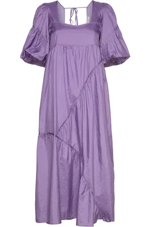 Gestuz Heslagz Ss Long Dress Purple