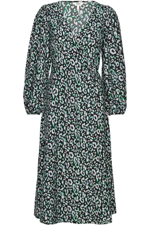 Object Objleonora L/S Wrap Midi Dress Noos