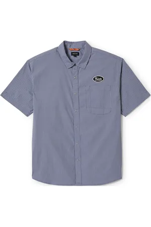 Brixton Builders Auto S/S Wvn Blue