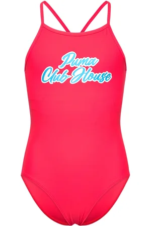 PUMA Girls Club House Swimsuit 1P Red