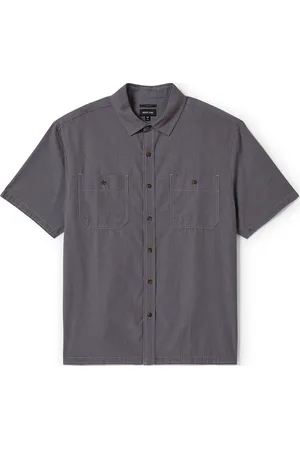 Brixton Cru Micro Plaid S/S Wvn Navy