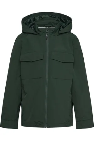MANGO Hooded Water-Repellent Parka Green