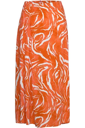SELECTED Slfsirine Mw Ankle Skirt B Orange