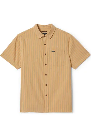 Brixton Cru Oxford Stripe S/S Wvn Yellow