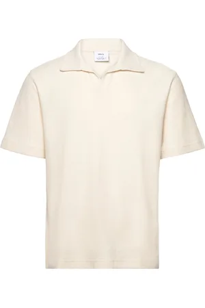 MANGO Regular-Fit Textured Polo Shirt Cream