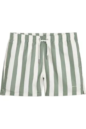 GANT Block Stripe Swim Shorts Green