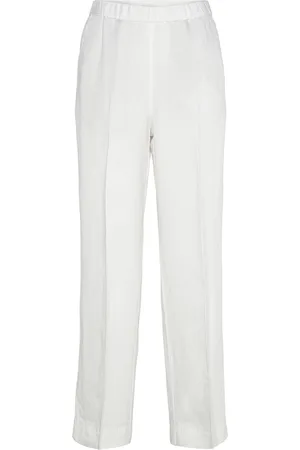 GANT Linen Blend Pull On Pants White