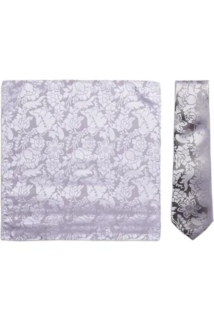 Amanda Christensen Tie & Pocket Square Grey