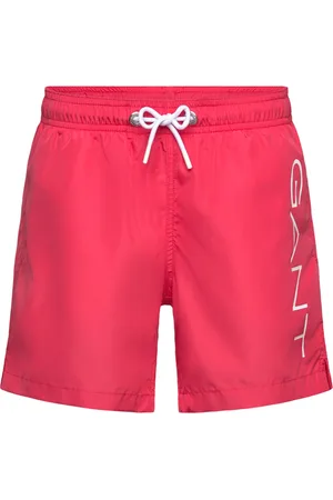 GANT Logo Lightweight Swim Shorts Red