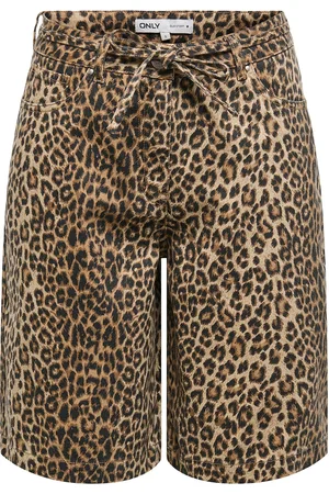ONLY Onlnaomi String Aop Bermuda Shorts Otw Beige