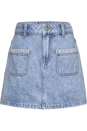 MANGO Denim Short Skirt Blue
