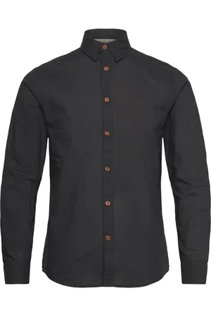 Anerkjendt Akleif L/S Cot/Linen Shirt Black
