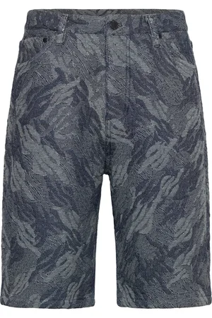 Daily paper Monogram Jeans Shorts Blue