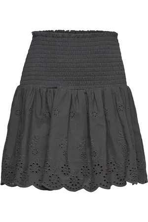 MANGO English-Embroidered Mini-Skirt Black