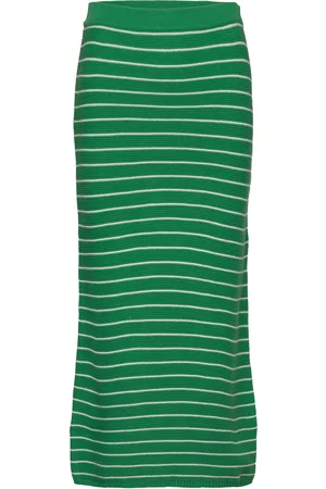 MANGO Striped Knitted Skirt