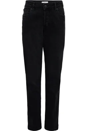 MANGO Slim-Fit Jeans With Buttons Black