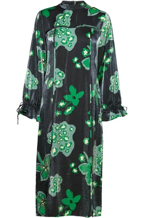 Object Objflora L/S Long Dress 125