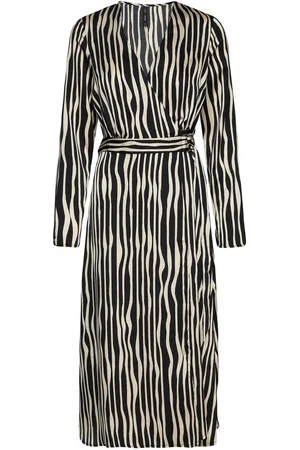 MANGO Striped Midi Dress